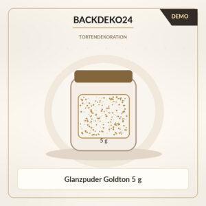 DEMO-Illustration: DEMO · Glanzpuder Goldton 5 g – kein Originalfoto