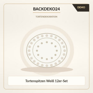DEMO-Illustration: DEMO · Tortenspitzen Weiß 12er-Set – kein Originalfoto
