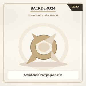 DEMO-Illustration: DEMO · Satinband Champagne 10 m – kein Originalfoto